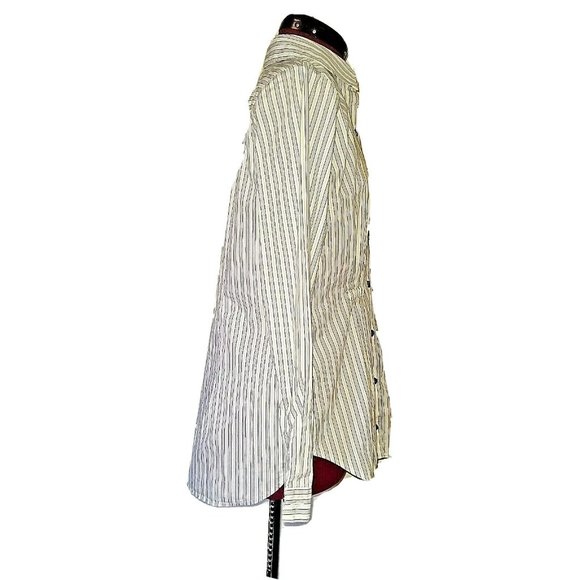 CAbi Womens Shirt Button Up Size Medium Multicolor Striped Long Sleeve - Picture 3 of 8